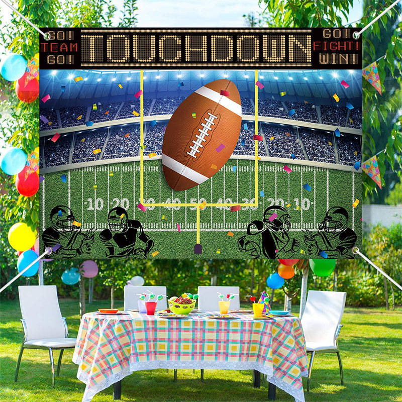 Aperturee - Go Fight Touch Down Football Field Sport Backdrop