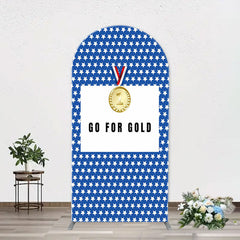 Aperturee - Go For Gold Sports Birthday Party Arch Backdrop