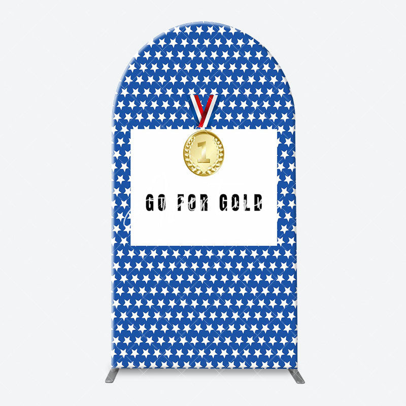 Aperturee - Go For Gold Sports Birthday Party Arch Backdrop