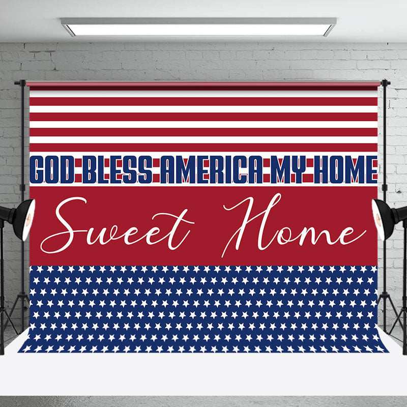 Aperturee - God Bless America Sweet Home Independence Day Backdrop