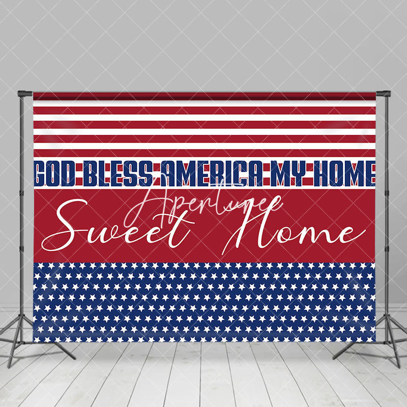 Aperturee - God Bless America Sweet Home Independence Day Backdrop