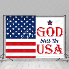 Aperturee - God Bless The Usa Flag Independence Day Backdrop