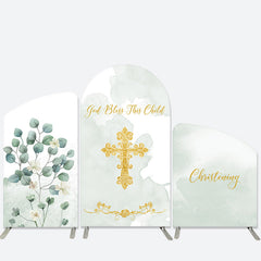 Aperturee God Bless This Child Baby Shower Arch Backdrop Kit