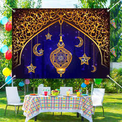 Aperturee - Gold Accessories Pendant Lantern Ramadan Backdrop