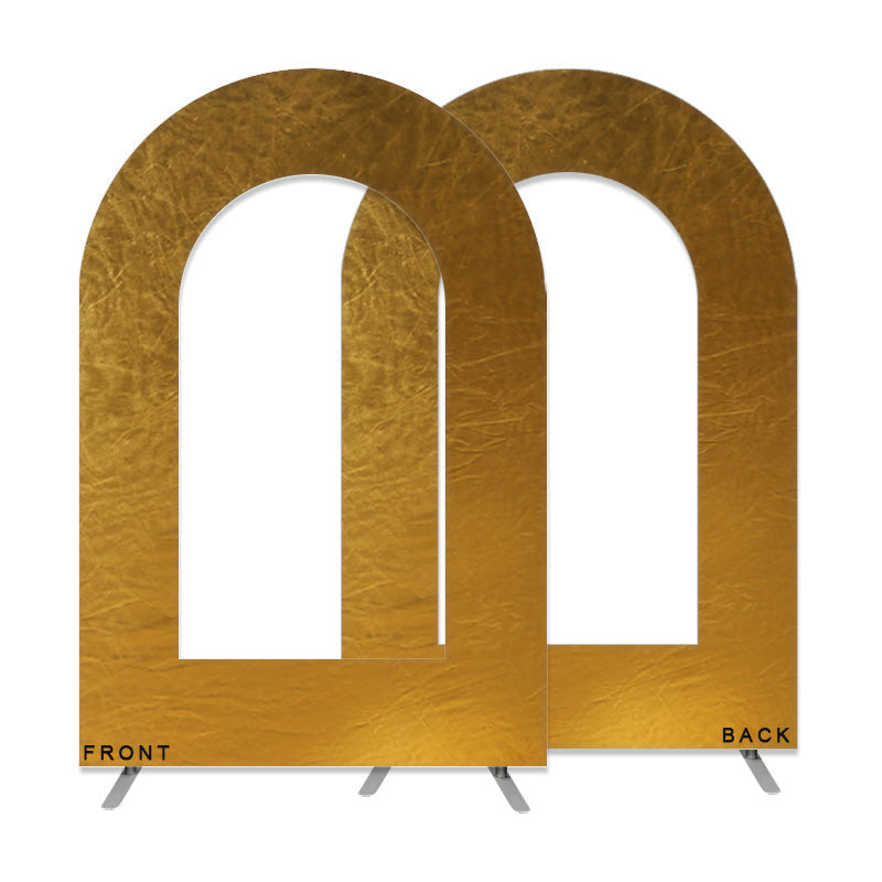 Aperturee - Gold Bling Bling Spandex Open Arch Backdrop Cover For Party