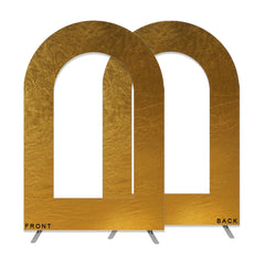 Aperturee - Gold Bling Bling Spandex Open Arch Backdrop Cover For Party