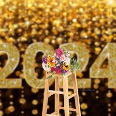 Aperturee - Gold Bokeh Cheers To The New Year 2023 Backdrop