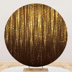 Aperturee Gold Bokeh Glitter Bright Round Happy Birthday Backdrop