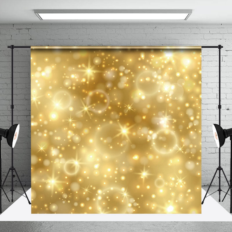 Aperturee - Gold Bubbles Sparkle Bokeh Backdrop For Photo Booth