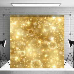 Aperturee - Gold Bubbles Sparkle Bokeh Backdrop For Photo Booth