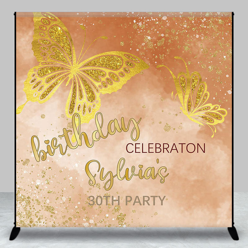 Aperturee - Gold Butterfly Custom 30th Birthday Party Backdrop