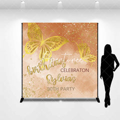 Aperturee - Gold Butterfly Custom 30th Birthday Party Backdrop