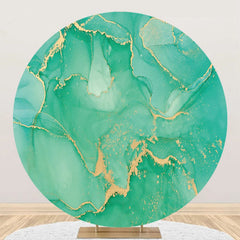 Aperturee - Gold Gilt Green Abstract Marble Texture Backdrop