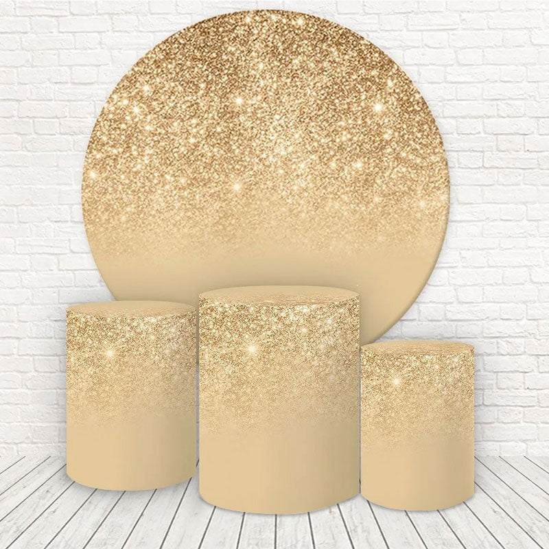 Aperturee Gold Glitter Backdrop Kit For Birthday Party Decoration