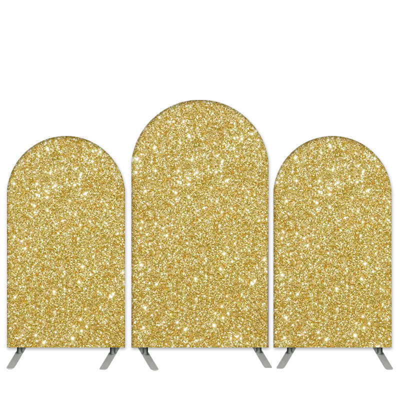 Aperturee Gold Glitter Birthday Party Arch Backdrop Kit Banner