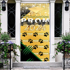 Aperturee - Gold Glitter Prom 2024 Graduation Door Cover