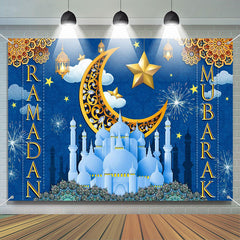 Aperturee - Gold Hollow Moon Flower Palace Ramadan Backdrop