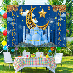 Aperturee - Gold Hollow Moon Flower Palace Ramadan Backdrop