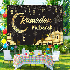 Aperturee - Gold Palace Sparks Moon Ramadan Mubarak Backdrop