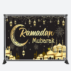 Aperturee - Gold Palace Sparks Moon Ramadan Mubarak Backdrop