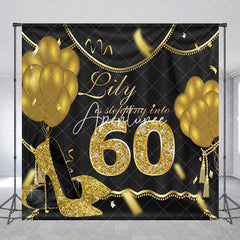 Aperturee - Gold Stepping Into Custom Woman Birthday Backdrop