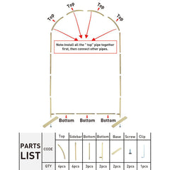 Aperturee - Gold Top Round Arch Backdrop Stand