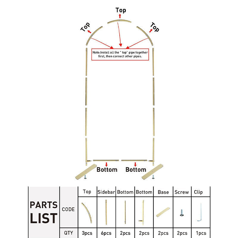 Aperturee - Gold Top Round Arch Backdrop Stand