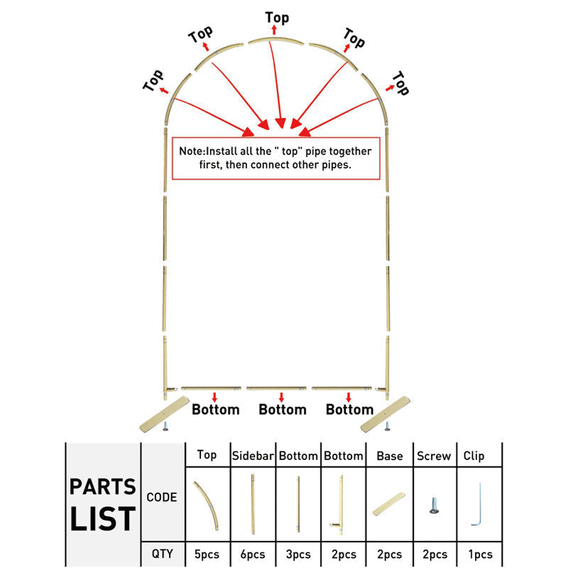 Aperturee - Gold Top Round Arch Backdrop Stand