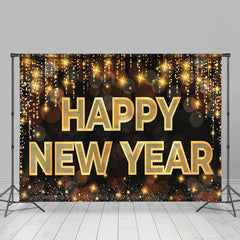 Aperturee - Golden Glitter Bokeh 2024 Happy New Year Backdrop