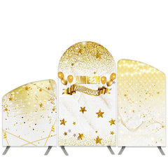 Aperturee Golden Theme Balloons Glitter Birthday Arch Backdrop Kit Banner