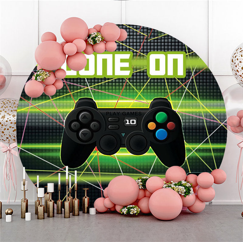 Aperturee - Gone On Game Console Round Backdrop For Birthday