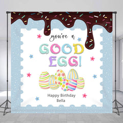 Aperturee - Good Egg Candy Custom Name Easter Birthday Backdrop