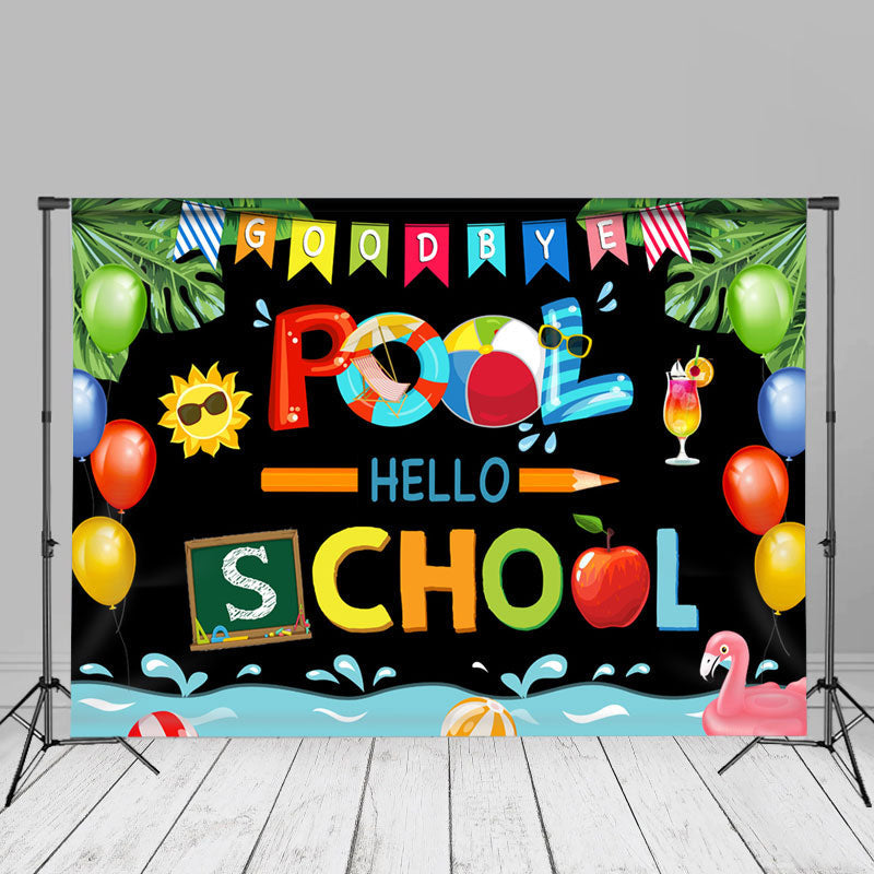 Aperturee - Goodbay Pool Summer Style Back To School Backdrop