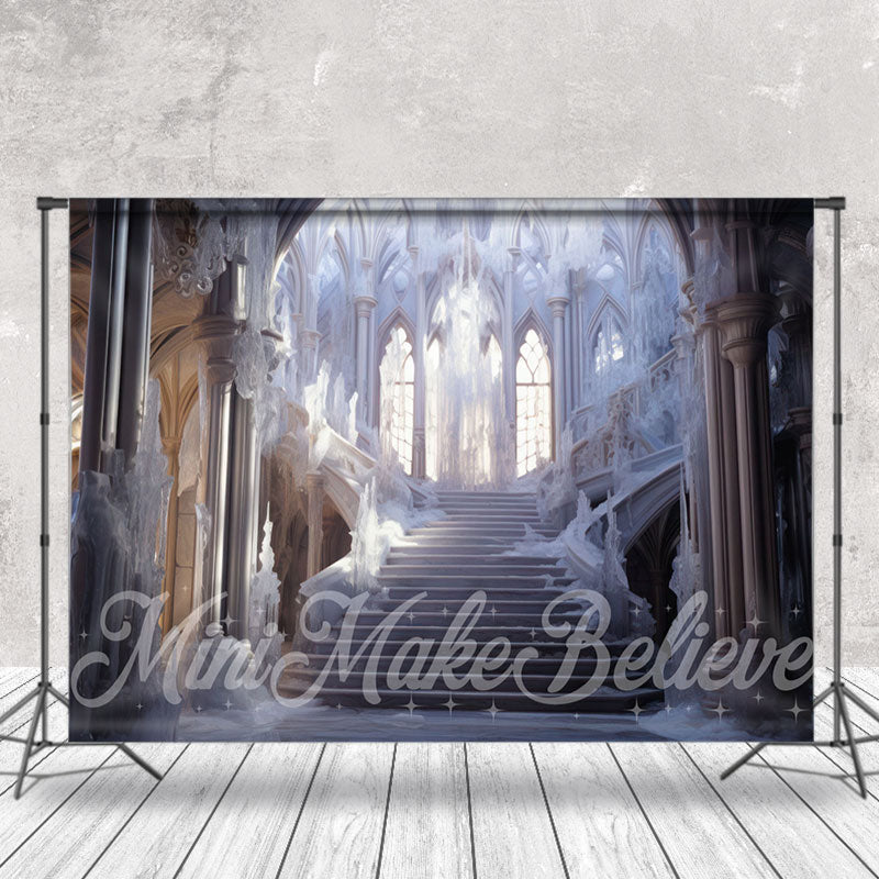 Aperturee - Gorgeous Frozen Castle Stairs Architecture Backdrop