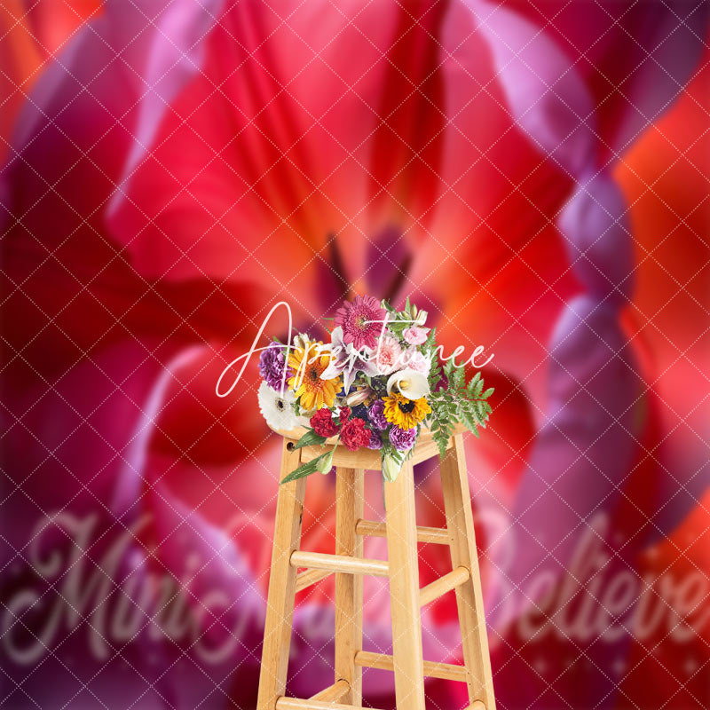 Aperturee - Graceful Red Flower Pistil Photo Studio Backdrop