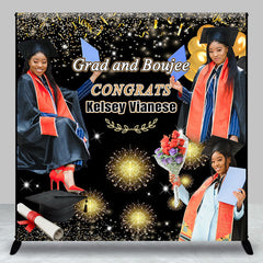 Aperturee - Grad And Boujee Custom Photo Congrats Backdrop