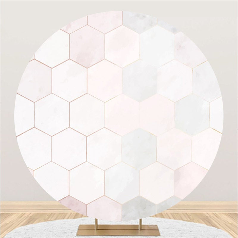 Aperturee Gradient Diamond Pattern Honeycomb Theme Circle Backdrop