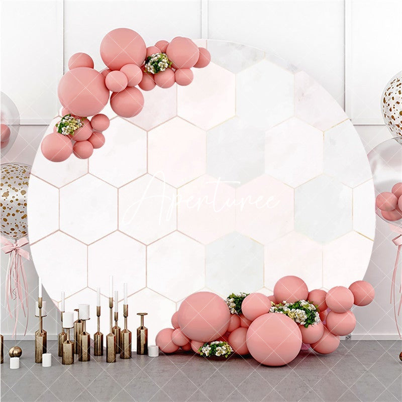 Aperturee Gradient Diamond Pattern Honeycomb Theme Circle Backdrop