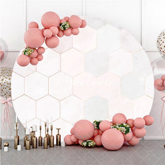 Aperturee Gradient Diamond Pattern Honeycomb Theme Circle Backdrop