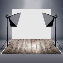 Aperturee - Vignetting Grey Scratch Photo Wood Rubber Floor Mat