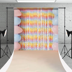 Aperturee - Gradient Lines Balloons Sweep Cake Smash Backdrop