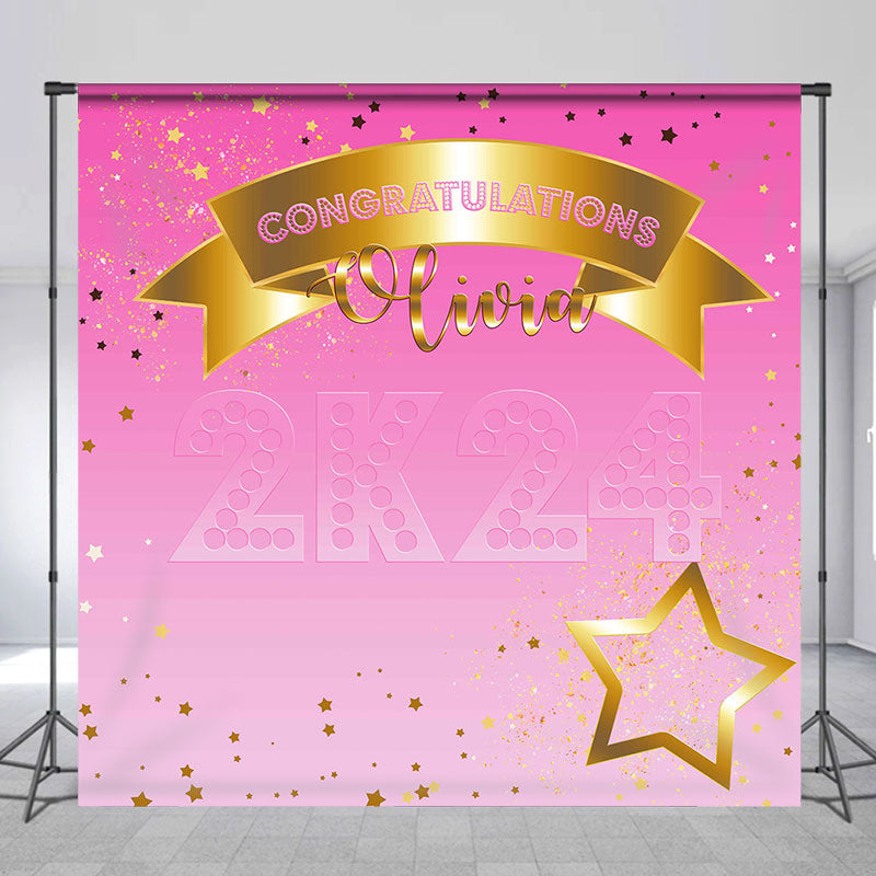 Aperturee - Gradient Pink Star Custom Grad 2K24 Backdrop