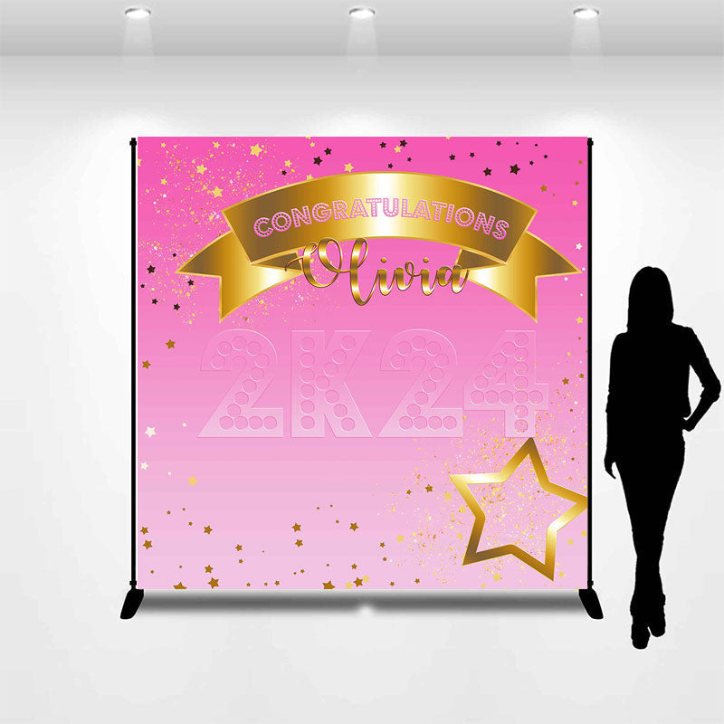 Aperturee - Gradient Pink Star Custom Grad 2K24 Backdrop