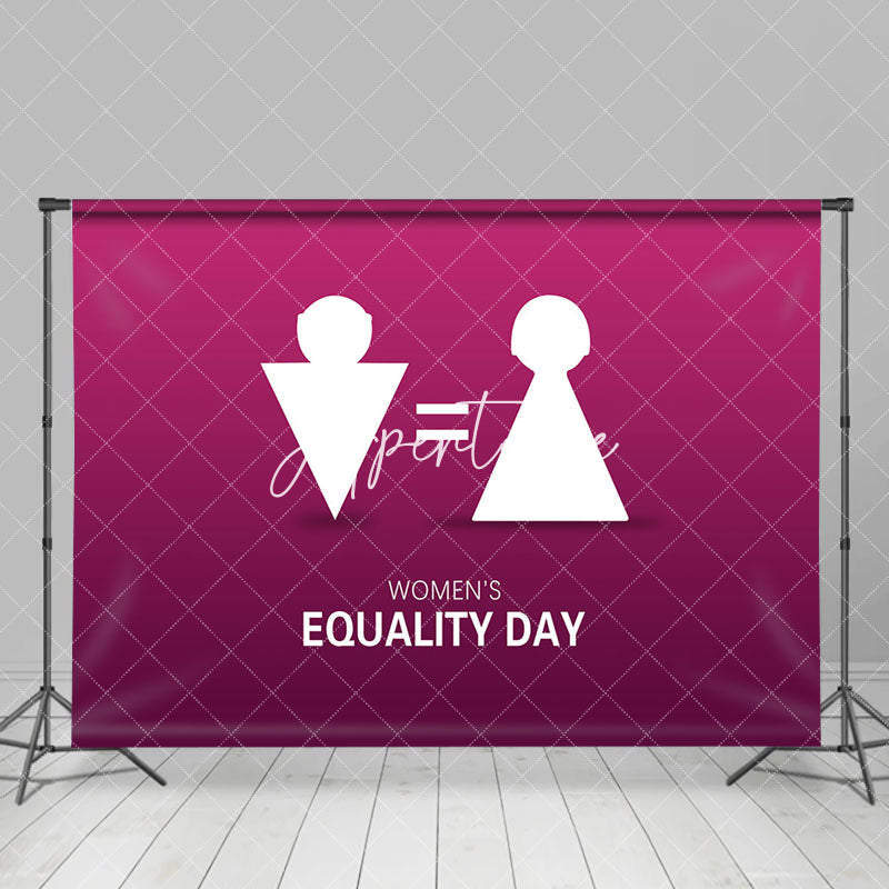 Aperturee - Gradient Purple Sign Womens Equality Day Backdrop