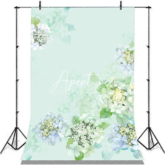 Aperturee - Gradient Spring Floral Backdrop For Birthday Party