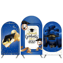 Aperturee Graduation Theme Navy Blue Class Of 2022 Arch Backdrop Kit