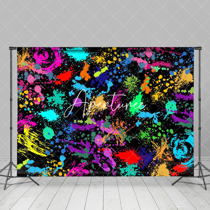 Aperturee - Graffiti Colorful Splash Pattern Party Backdrop