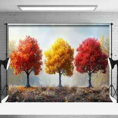 Aperturee - Grassland Maple Trees Autumn Scenery Photo Backdrop