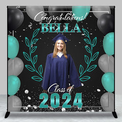 Aperturee - Green Blue Balloon Diamond Custom Graduation Backdrop