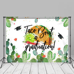 Aperturee - Green Cactus Taco Boat A Graduation Photo Backdrop